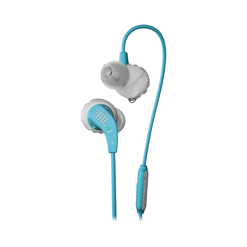 JBL Endurance RUN Wired In-Ear Headphones - Teal Sweat Proof Flipbook - Image 1