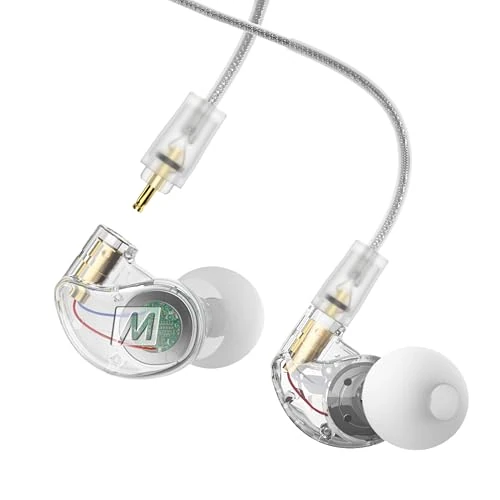MEE audio M6 PRO In-Ear Monitors - 2nd Gen, Earhooks, Cables (Clear)