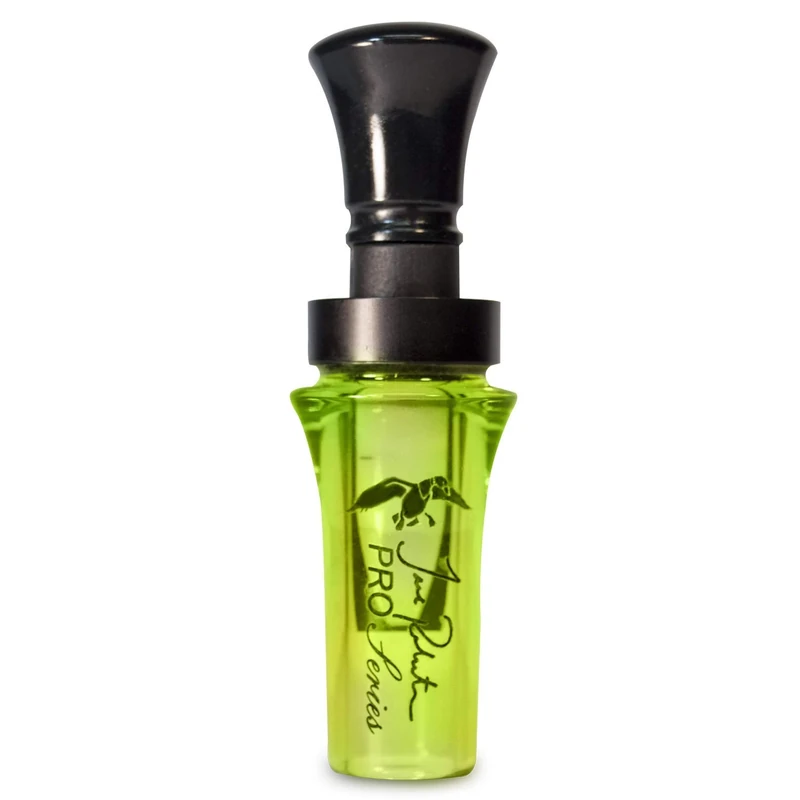 Duck Commander Jase Robertson Pro Series Duck Call - Easy Blowing, Double Reed Acrylic Duck Call for Duck Hunting Accessories - Chartreuse Acrylic