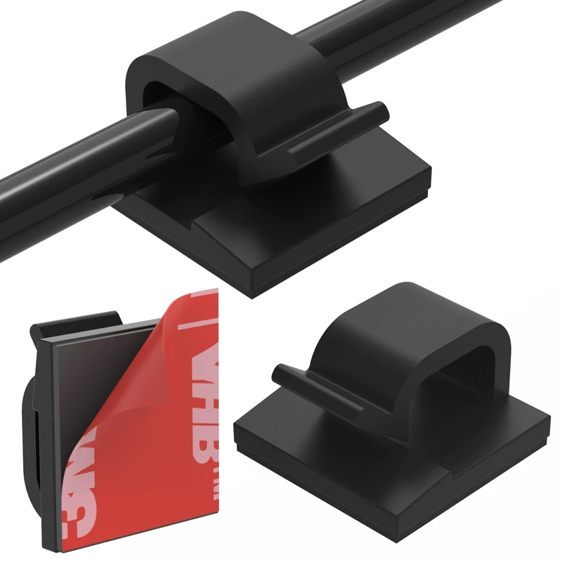 Yocice 40pcs Cable Clips - Strong Adhesive Wire Organizer for Home