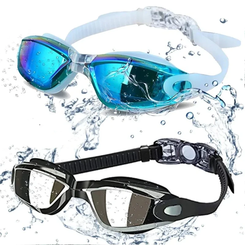 ALLPAIPAI Swim Goggles - Swimming Goggles,Pack of 2 Professional Anti Fog No Leaking UV Protection Wide View for Women Men Adult Youth Kids