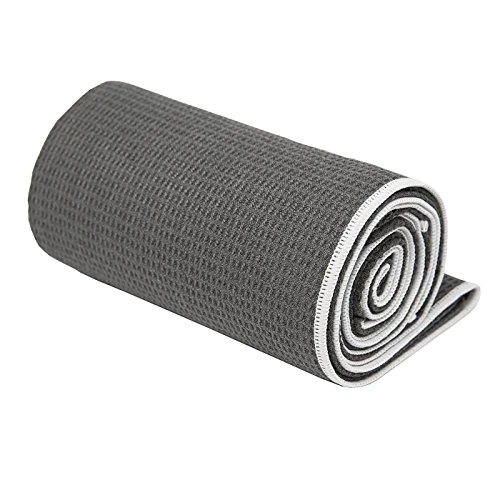 Shandali GoSweat Hot Yoga Towel, Color: Extra Grip Gray, Size: Extra Grip 24 x 72
