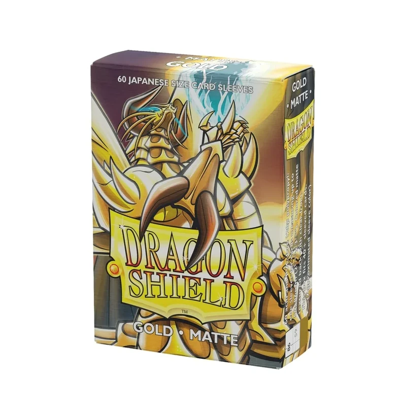 Dragon Shield | Japanese Size Card Matte Sleeves | 60 CT - Smooth & Tough Premium TCG Sleeves - Compatible with Yu-Gi-Oh, Naruto, Cardfight & Vanguard | Gold