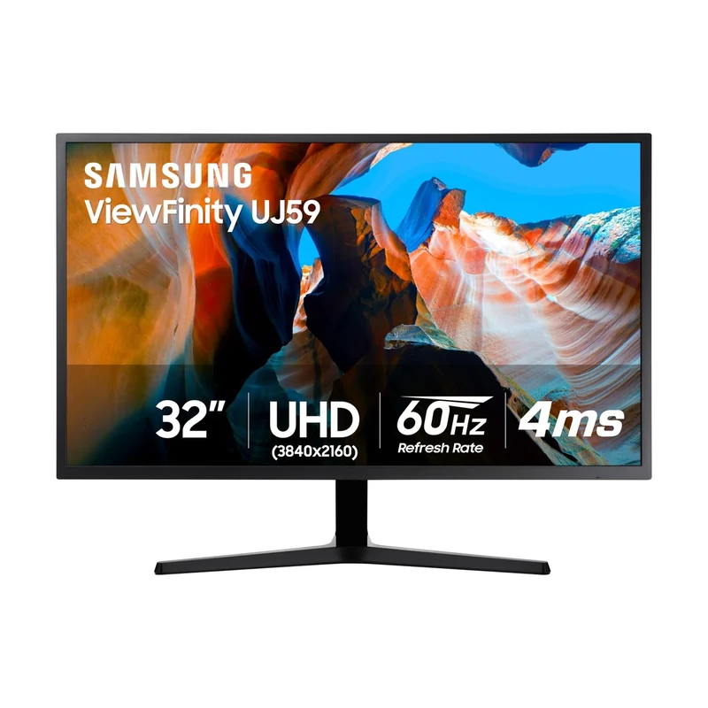 Samsung 32" UJ59 4K UHD Monitor - VA Panel, FreeSync, Eye Saver