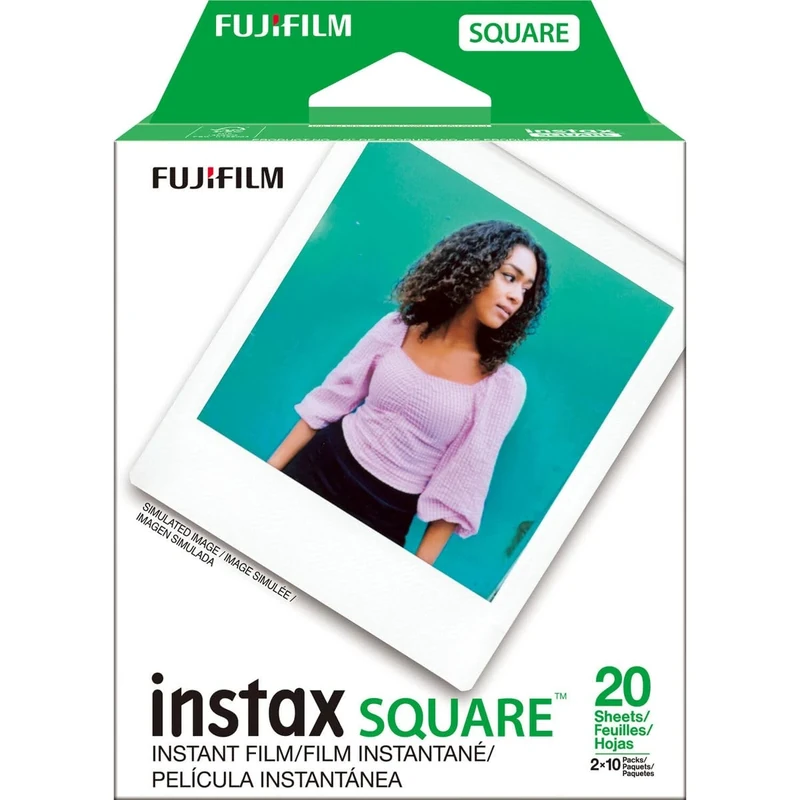 Fujifilm Instax Square Twin Pack Film - 20 Exposures Instant Cameras