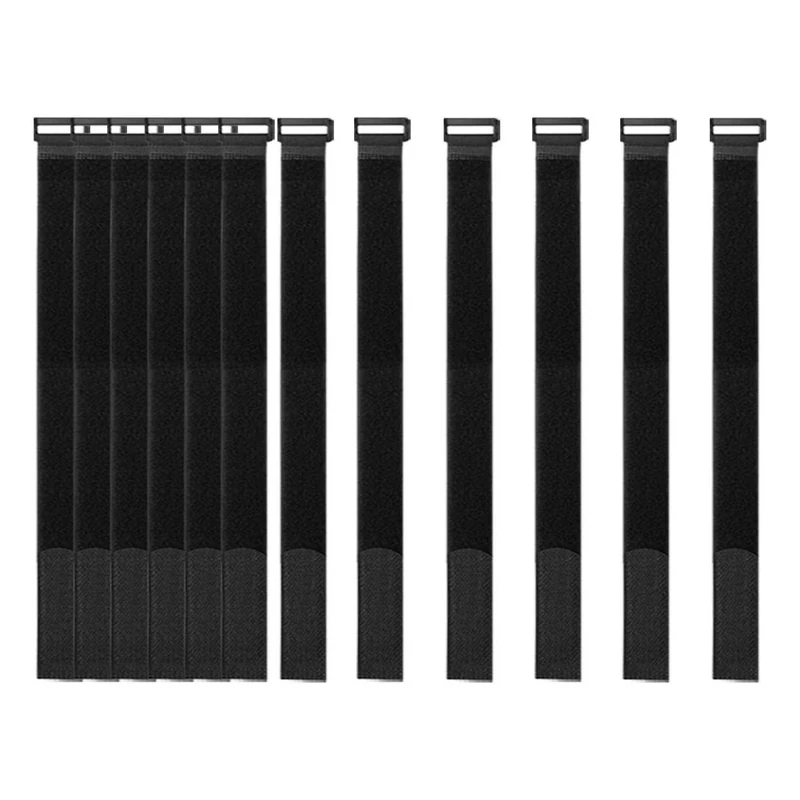 YiwerDer 16-Pack 18in Hook & Loop Reusable Cable Straps - Nylon Ties