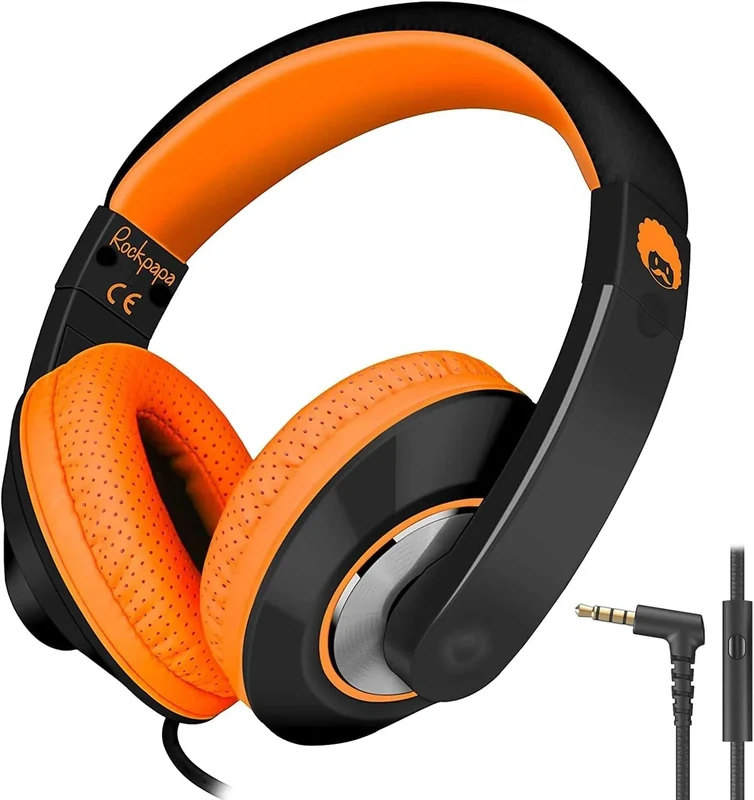 rockpapa Comfort+ Kids Headphones with Mic - Wired for School