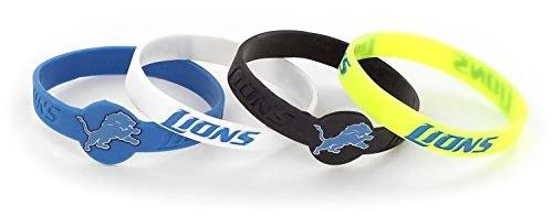 NFL Detroit Lions Silicone Bracelets, 4-Pack