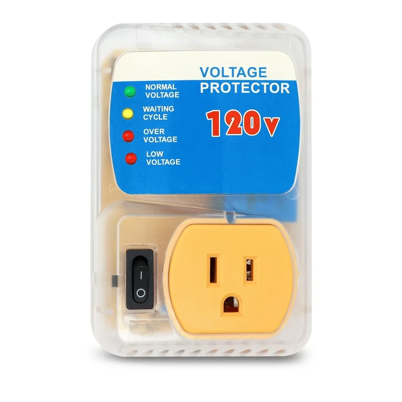 [ETL Listed] BSEED Surge Protector, Outlet Voltage Protector for Home Appliances, Power Surge Protector Suit for Refrigerator, Computer and Freezer, Adjustable Voltage Regulator, 120V, 1800W, 1 Pack