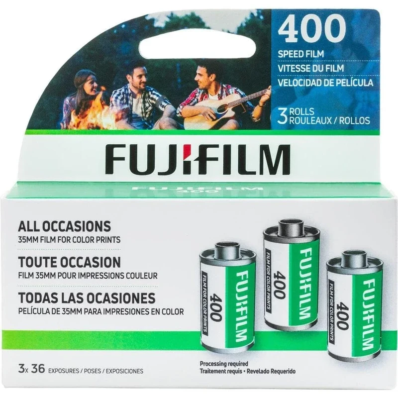 FUJIFILM 400 Color Negative 35mm Roll Film (36 Exposures) (3-Pack)