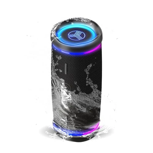 TREBLAB HD77 - Bluetooth Speaker Designed for Outdoor Activity & Travel - Loud 360° Stereo Sound with Punchy Bass, Waterproof, 20H Battery, Gift Ready Portable Wireless Speaker for Home, Beach, Pool