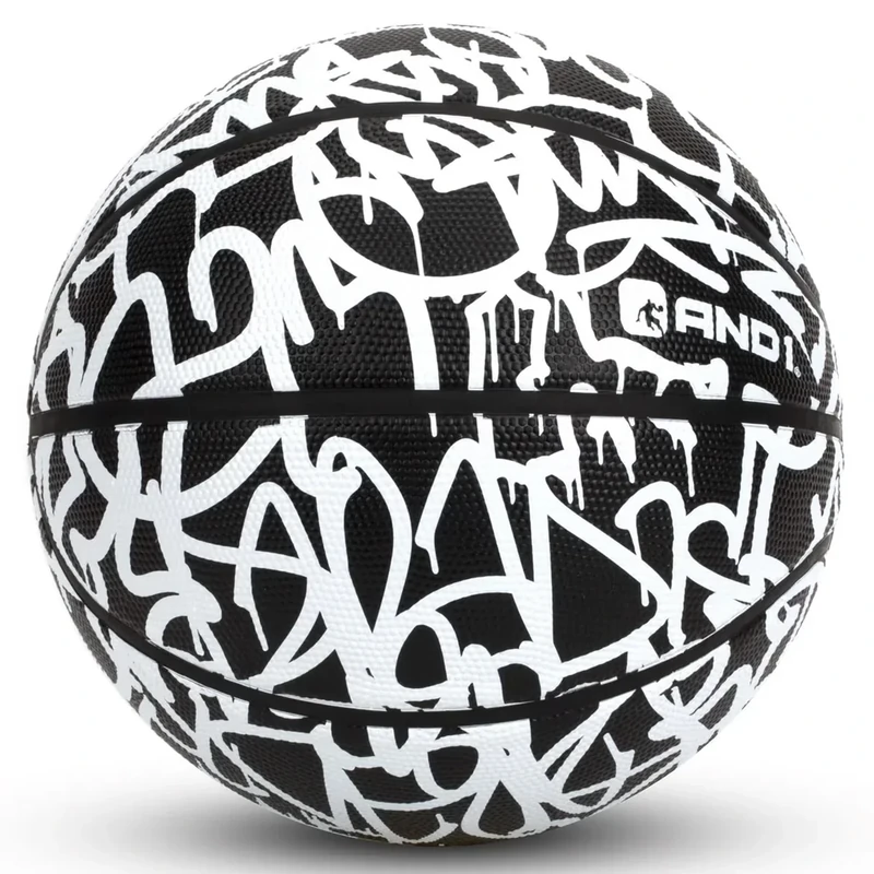 AND1 Chaos Rubber Basketball: Game Ready, Office Regulation Size (29.5”) Streetball, Made for Indoor/Outdoor Basketball Games- Graffiti Series