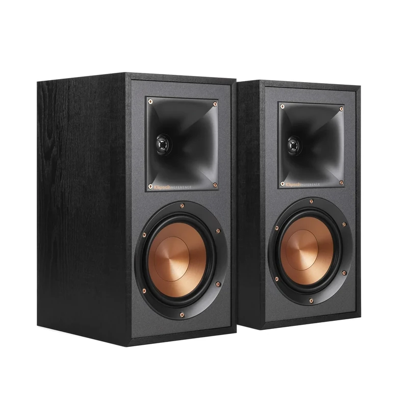 Klipsch R-51M Bookshelf Speakers - Tractrix Horns 5.25" Woofers, Black