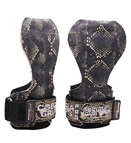 Cobra Grips PRO Weight Lifting Gloves Heavy Duty Straps Alternative Power Lifting Hooks Best for Deadlifts Adjustable Neoprene Padded Wrist Wraps Support Bodybuilding (FIT Snake Rubber TM)