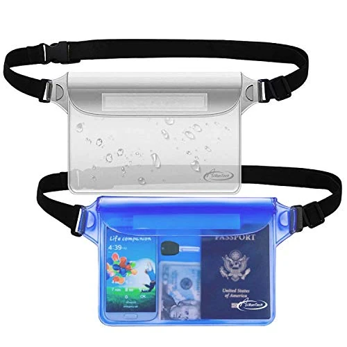 AiRunTech Waterproof Fanny Pack Women Men,Waterproof Pouch Protect Phone Wallet Passport with Waist Strap,Waterproof Dry Bag for Swimming Boat Kayak Paddle Board Accessories Beach Camping Essentials