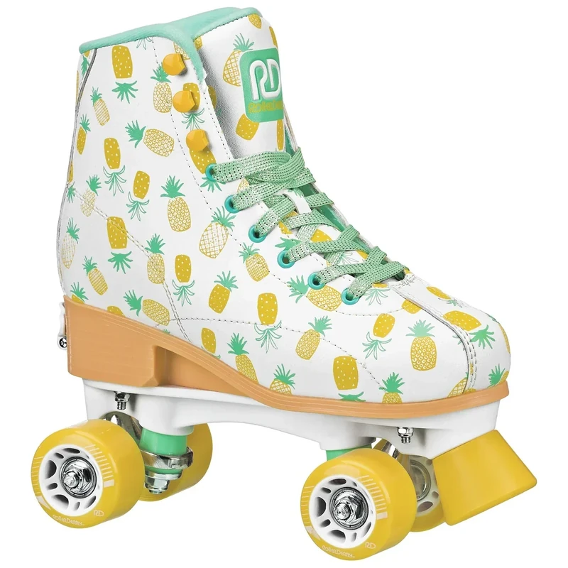 Roller Derby Candi Girl Lucy Adjustable Girls Roller Skates Indoor/Outdoor; Pineapple Medium (3-6)