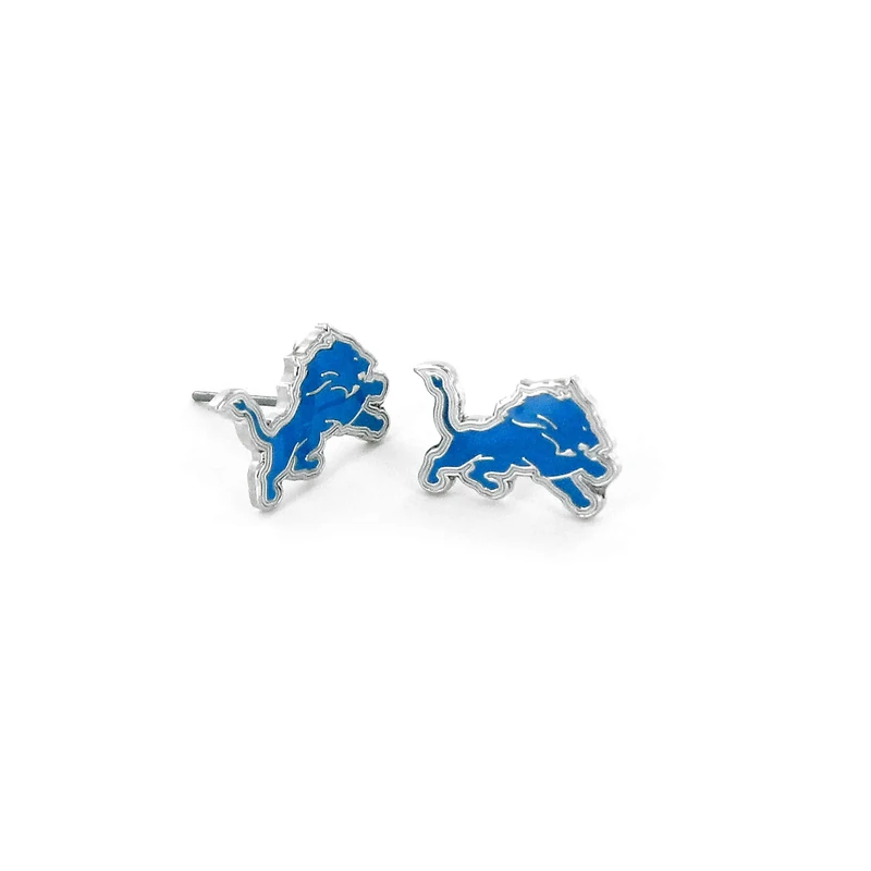 Aminco NFL Detroit Lions Logo Post Earrings Multicolor, 2.5 - Image 1