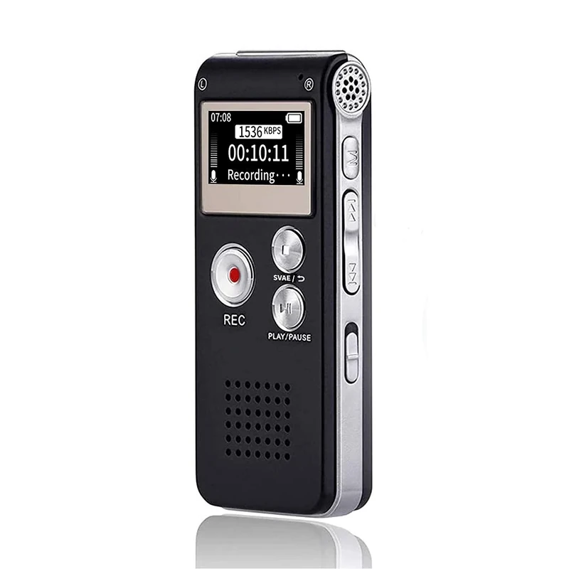 Sunlan 16GB USB Rechargeable Digital Voice Recorder - Lecture Playback