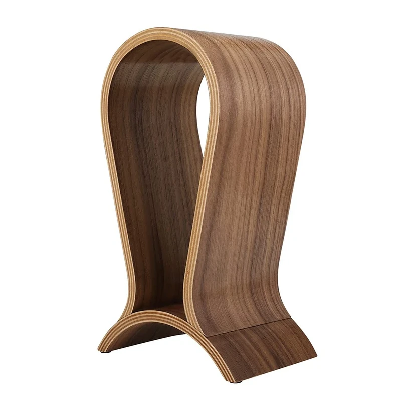 Headphone Stand Wood, Headset Stand for Desk, Walnut Gaming Headphone Holder Compatible for Sennheiser, Bose, Beats, Razer, AKG, Airpod Max, HyperX, Sony PS4 et. - Image 1