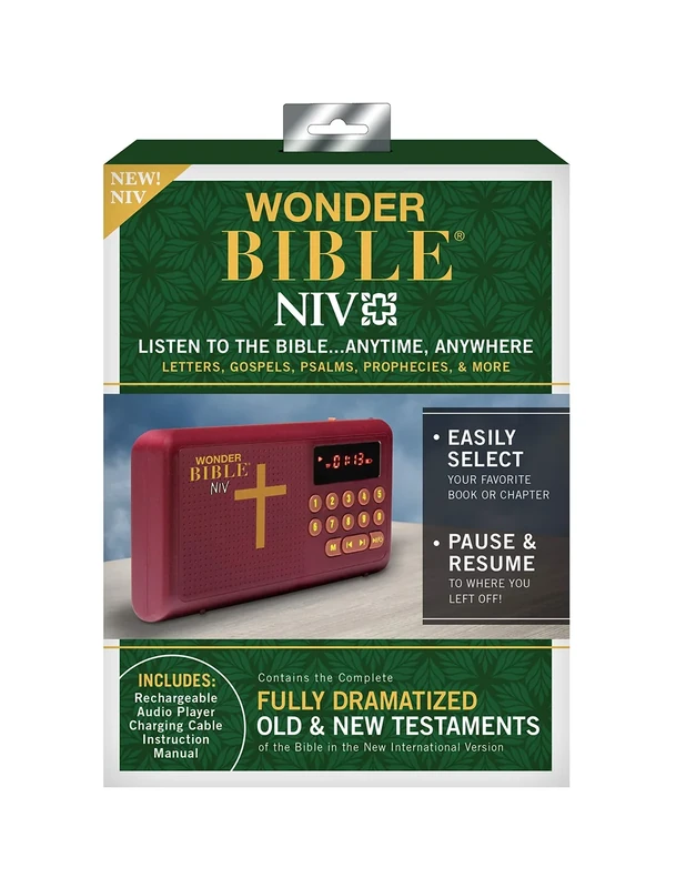 Wonder Bible NIV- The Audio Bible Player That You Can Listen to in English, New International Version, New & Old Testament as Seen On TV - Image 1