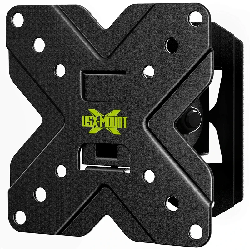 USX MOUNT Small TV Wall Mount Monitor Bracket | RV TV Mount | with Swivel and Tilt VESA Wall Mount for 10-26 27 32 inch LED OLED TVs and Monitors - VESA Size Up to 100x100mm and 22lb Capacity-XMS002