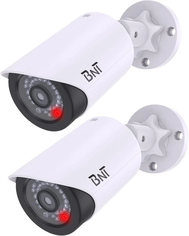 BNT Dummy Fake Dome Camera with LED Light - 2 Pack Indoor/Outdoor