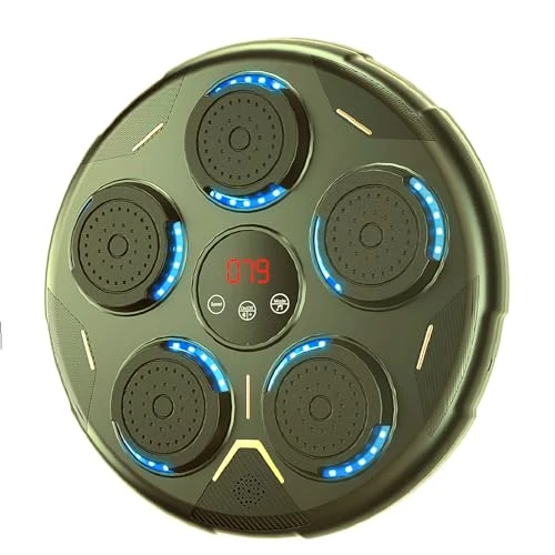 Bewolk Music Boxing Machine, Boxing Machine Wall Mounted Music with Gloves, Yellow