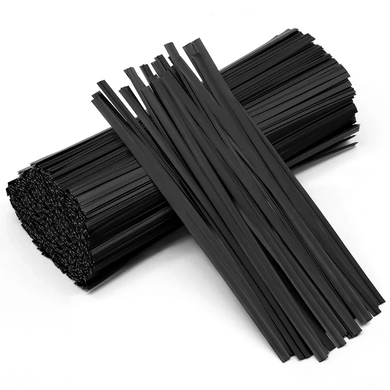 Easytle 1000pcs 5 Inch Black Twist Ties - Duty Cable and Bread Ties