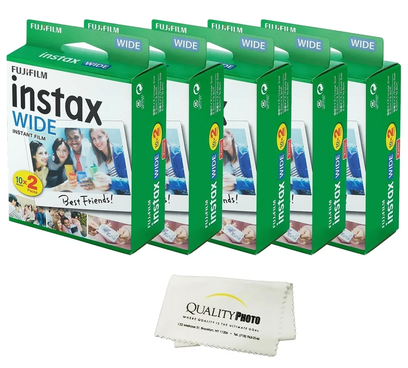 Fujifilm instax Wide Instant Film 10 Pack (100 Exposures) for use with Fujifilm instax Wide 300, 200, and 210 Cameras…