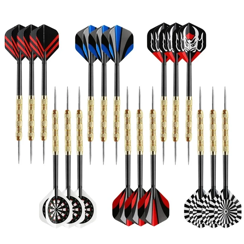 Accmor Metal Tip Darts, Steel Tip Darts, 18 Grams Professional Metal Darts, Darts Metal Tip Set, Metal Darts for Dartboard, 18 pcs