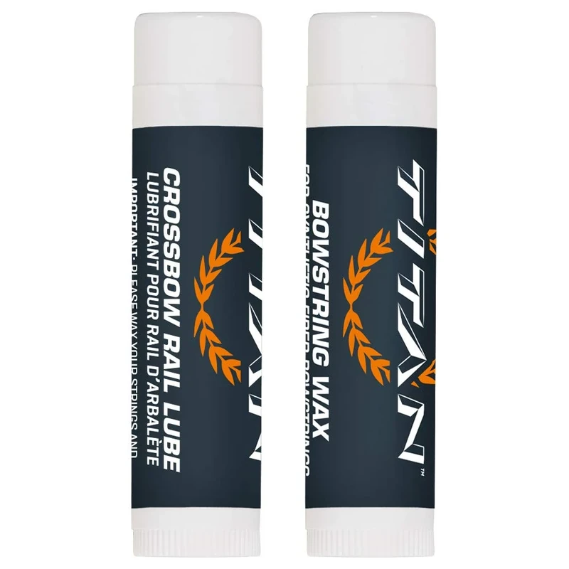 Titan Crossbow String Wax & Rail Lube Combo, 2-Pack, White - Made in America - Image 1
