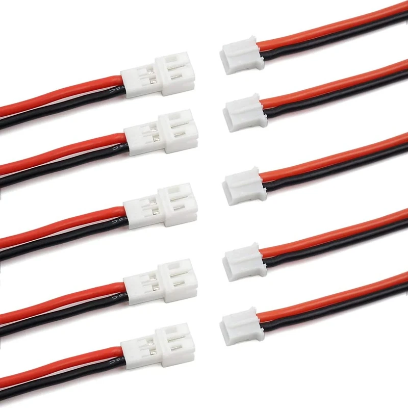 elechawk 10pcs Upgraded Tiny Whoop JST-PH 2.0 Male and Female Connector Cable for Battery JJRC H36 H67 Blade Inductrix E010 E013