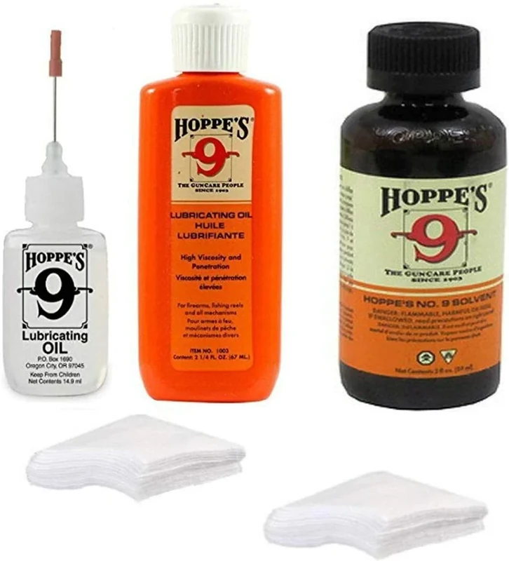 Hoppe's Oil Combo Pack - No. 9 Precision Bundled with 2-1/4 oz Refill 2oz No 9 Cleaning Solvent