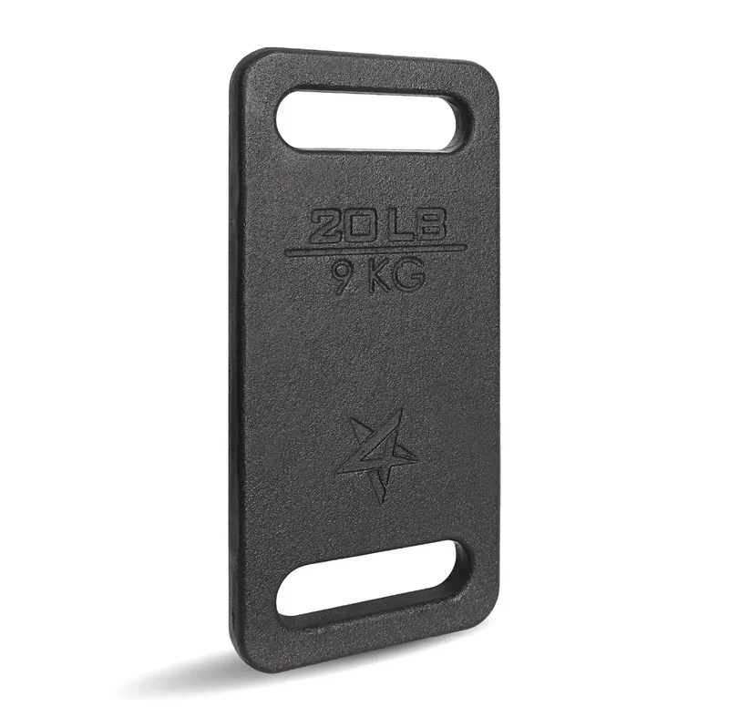 Yes4All Cast Iron Rucking Weight for Backpack, Training Weight Plate with Ergonomic Rounded Handle, Protective Glossy Finish for Weighted Walking, Hiking, Rucking, Resistance Workout, 10 LB