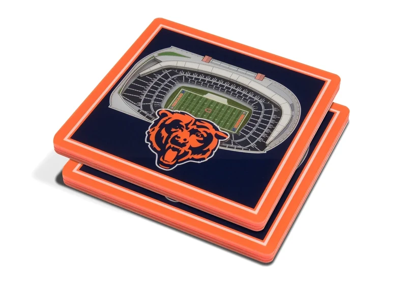 YouTheFan NFL Chicago Bears 3D StadiumView Coasters - Soldier Field