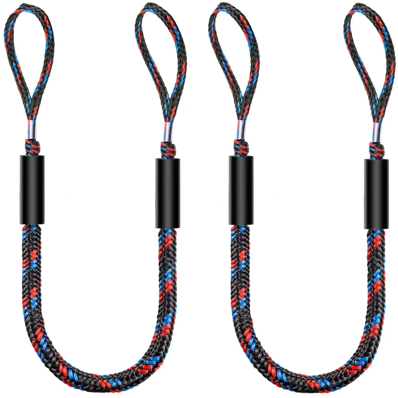 Botepon Boat Bungee Dock Lines, Mooring Lines, Boating Gifts for Men, Boat Accessories, Pontoon Accessories, Perfect for Bass Boat, Jet Ski (6 feet)