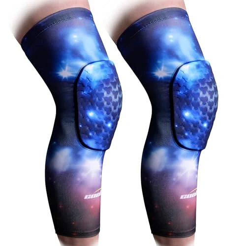 COOLOMG Basketball Knee Pads Youth Kids Compression Leg Sleeves