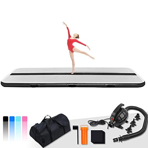 Tuxedo Sailor Inflatable Gymnastics Tumbling Mat Tumble Track Thickness Floor Mat With Electric Air Pump for Gymnastics/Training/Home/Cheerleading/Water/Gym/Yoga