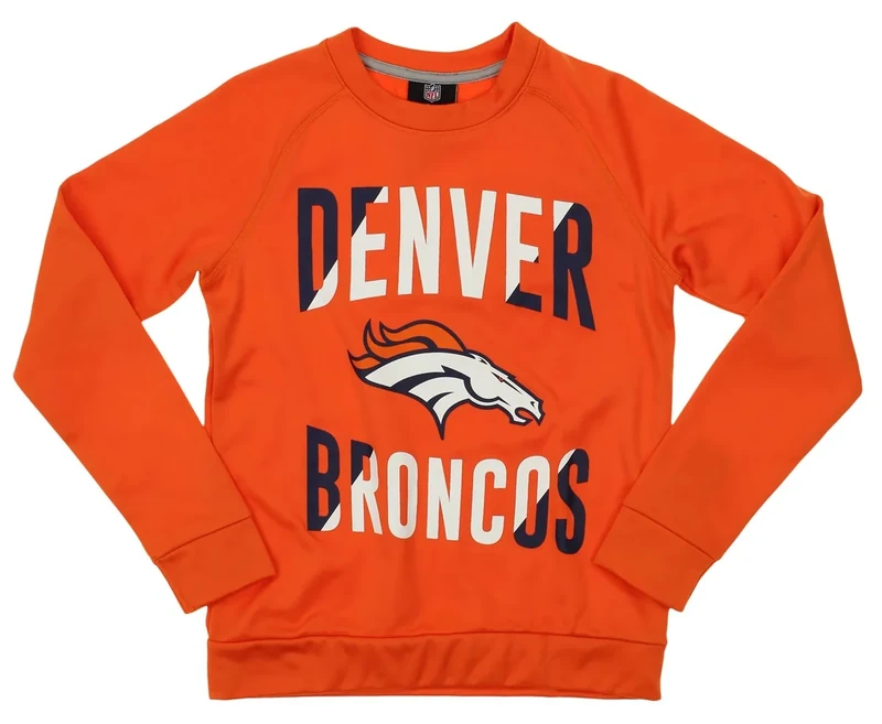 Outerstuff NFL BRONCOS Boys 8-20 PERFORMANCE FLEECE CREW NECK LS TOP 8-S