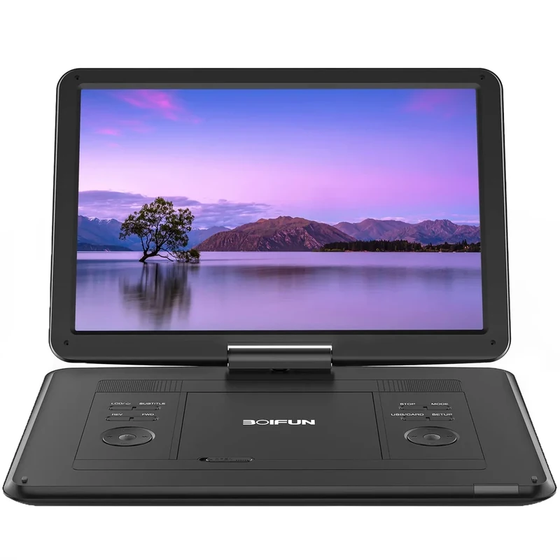 BOIFUN 17.5" Portable DVD Player - 15.6" HD Screen, 6hr Battery