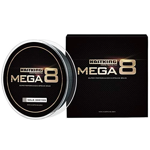 KastKing Mega8 Braided Fishing Line,Gray,10LB,150 Yds