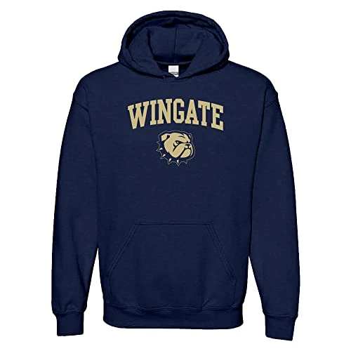 UGP Campus Apparel AH03 - Wingate University Bulldogs Arch Logo HOODIE - Large - Navy