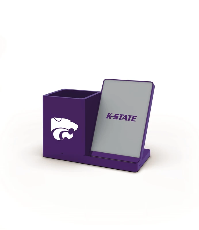 SOAR NCAA Wireless Cell Phone Charger and Desktop Organizer, Kansas State Wildcats