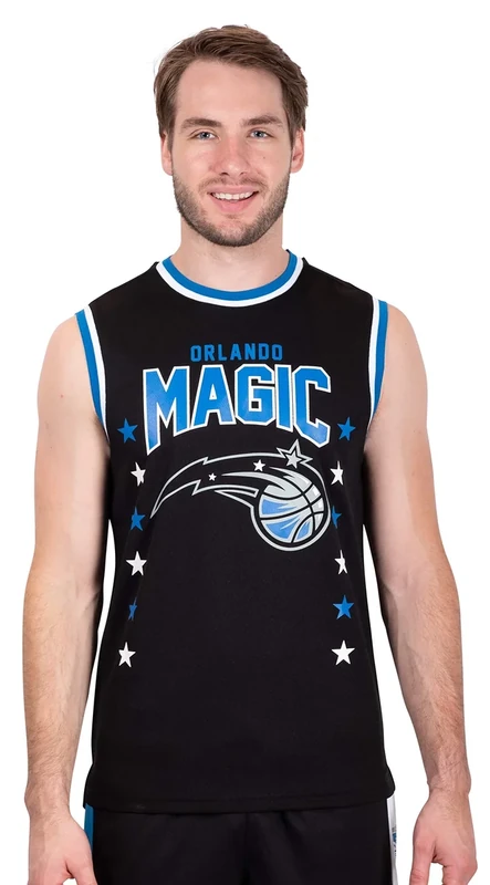 Ultra Game Men's NBA Official Super Soft Sleeveless Tank Top Muscle T-Shirt, Orlando Magic, Black, XX-Large - Image 1