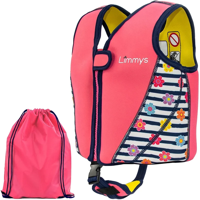 Limmys Swim Vest for Toddlers & Kids - Adjustable Buoyancy Swimming Aid, CE Safety Certified, Award-Winning Parent-Approved Design, Soft Neoprene Comfort, Secure Durable Design, Carry Bag Included