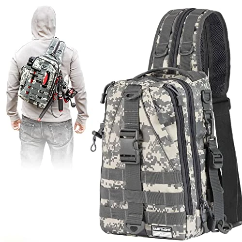Ghosthorn Fishing Tackle Backpack Storage Bag - Outdoor Shoulder Backpack - Fishing Gear Bag Standard Jungle Camouflage