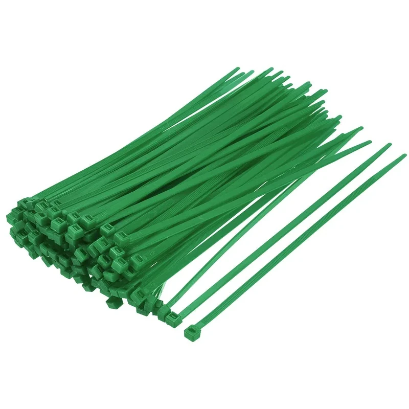 uxcell Nylon Cable Ties 8 Inch Self-Locking Zip Ties 0.19 Inch Width Green 100pcs