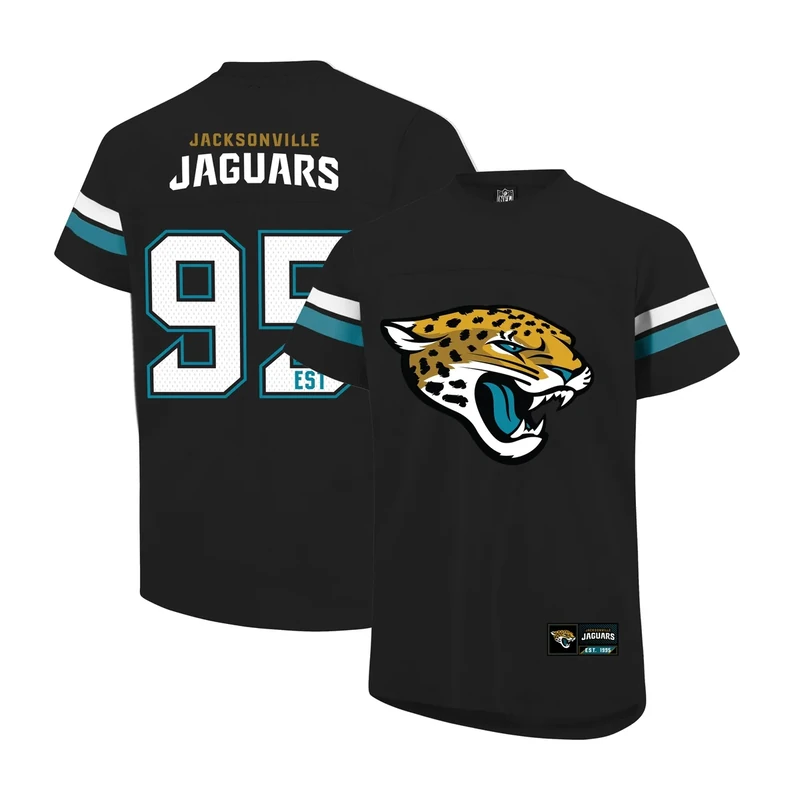 Ultra Game NFL Official Youth Super Soft Game Day Mesh Jersey Shirt, Jacksonville Jaguars, Team Color, 8