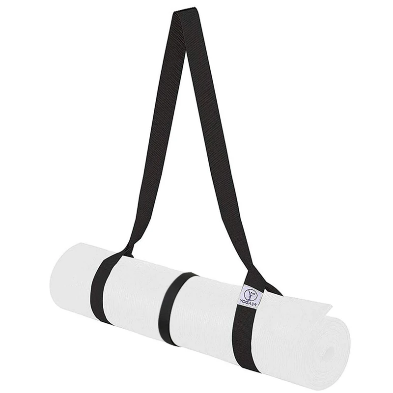 YOGAER Yoga Mat Strap Carrier, Adjustable Thick Straps Sling for Carrying Large Mats, Stretching Band [Mat Not Included]