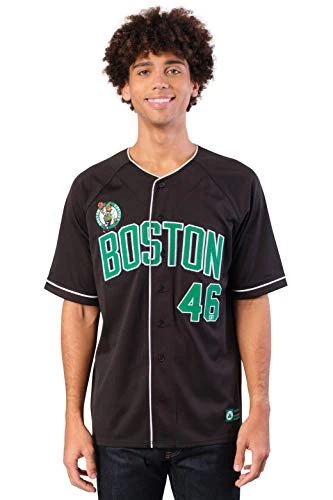 Ultra Game NBA Soft Button Up Baseball T Shirt